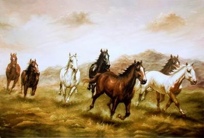 unknow artist Horses 03 China oil painting art